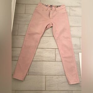 Venus Size Medium Reversible Skinny Jeans in Pink and Pink Floral Opposite Side